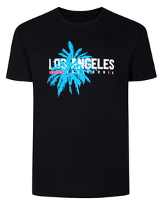 Bigdude Los Angeles Crew Neck T-Shirt Tall Black